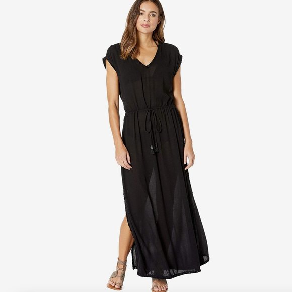 L*Space Noveau Dress Swim Cover-Up in Black M - Picture 1 of 10